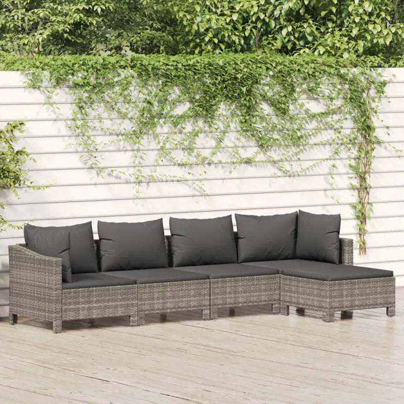Moderne tuinset met poly rattan en comfortabele afmetingen zitting - Tuinsets