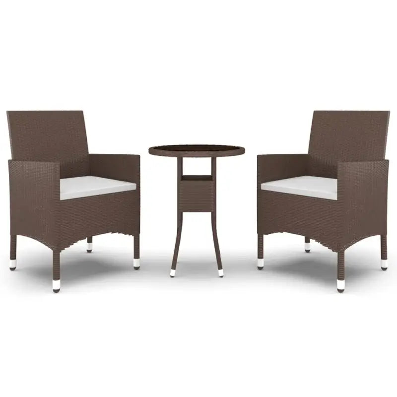 Moderne tuinset met poly rattan en gehard glas voor duurzaamheid - Tuinsets