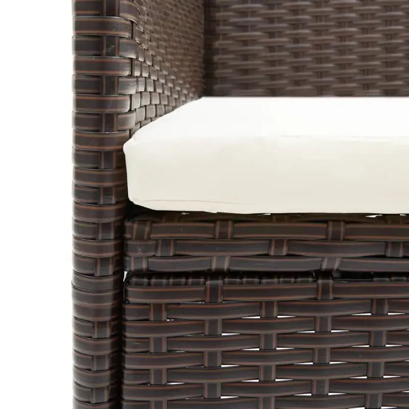 Moderne tuinset met poly rattan en gehard glas voor duurzame ontspanning - Tuinsets