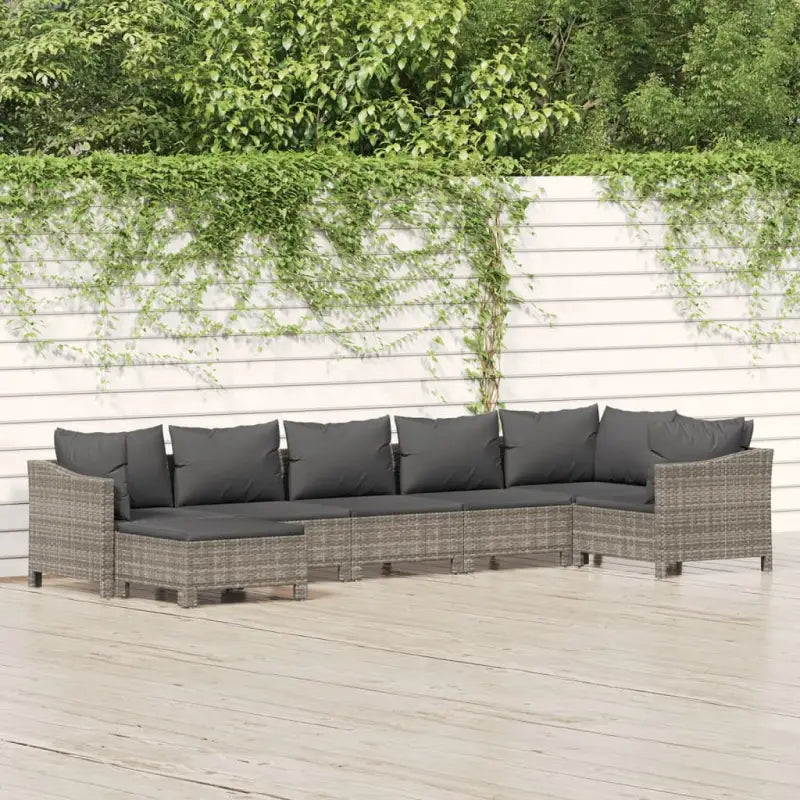 Moderne tuinset van poly rattan met comfortabele afmetingen zitting - Tuinsets