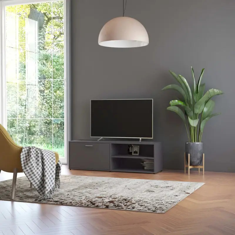 Moderne TV-meubels van bewerkt hout voor elk interieur - Grijs / 1 - Tv-meubels
