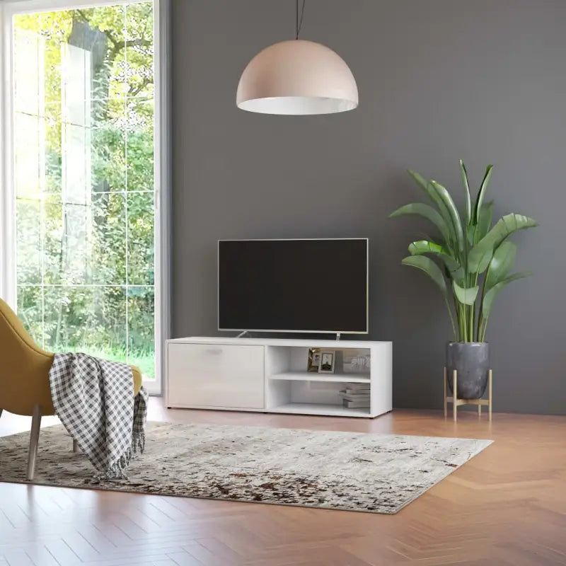 Moderne TV-meubels van bewerkt hout voor elk interieur - Hoogglans wit / 1 - Tv-meubels