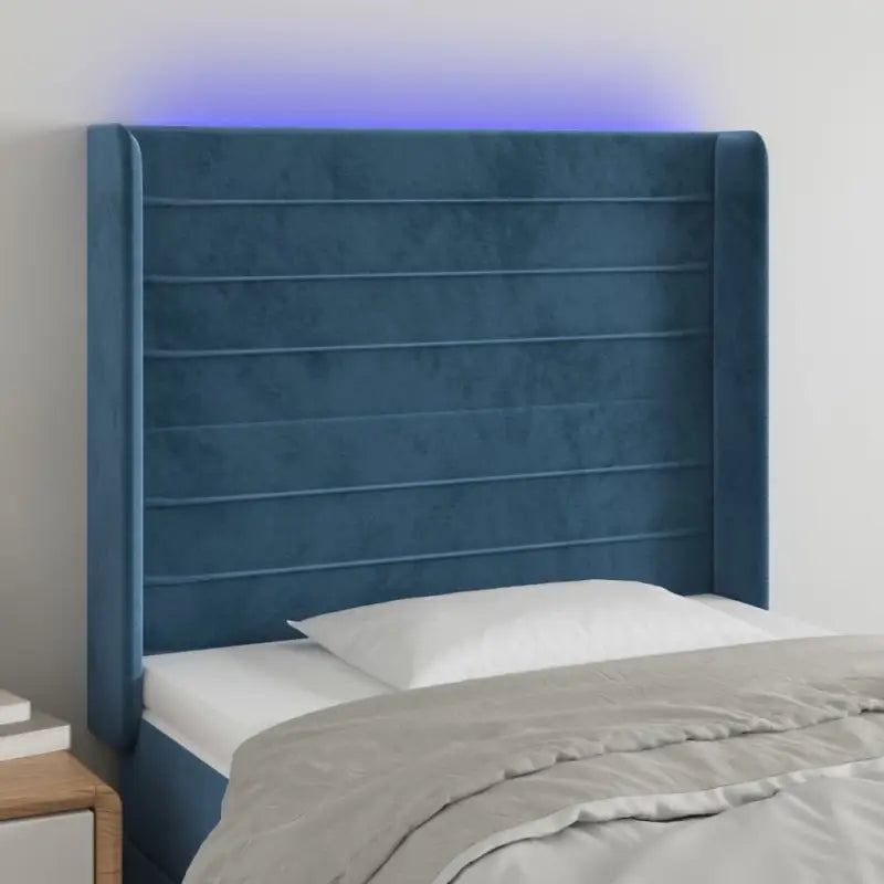 Moderno LED Hoofdbord en Voetbord voor Elke Slaapkamer - Donkerblauw / 93 x 16 x 118/128 cm / 1 - Hoofdborden