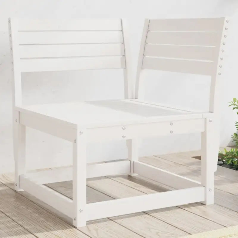 Modulair tuinbank van geïmpregneerd grenenhout met comfortabele kussens - Wit / zonder kussens / 1 - Loungebanken