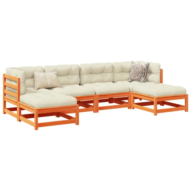 Modulair tuinset voor een comfortabele zitervaring op je terras - Wasbruin - Tuinsets