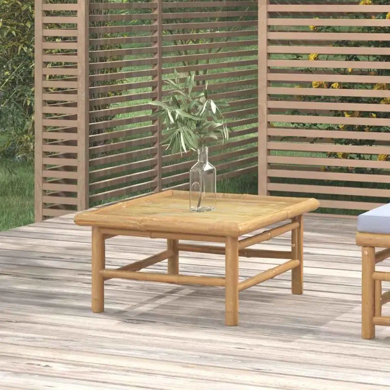 Modulaire bamboe tuinbank met comfortabele afmetingen en rugkussen - Taupe / 1 / Tafel - Modulaire tuinbanken