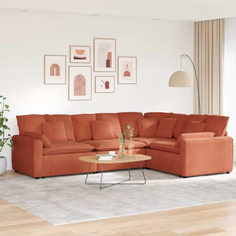 Modulaire bank met elegante uitstraling en perfecte totale afmetingen - Rood - Bankelementen