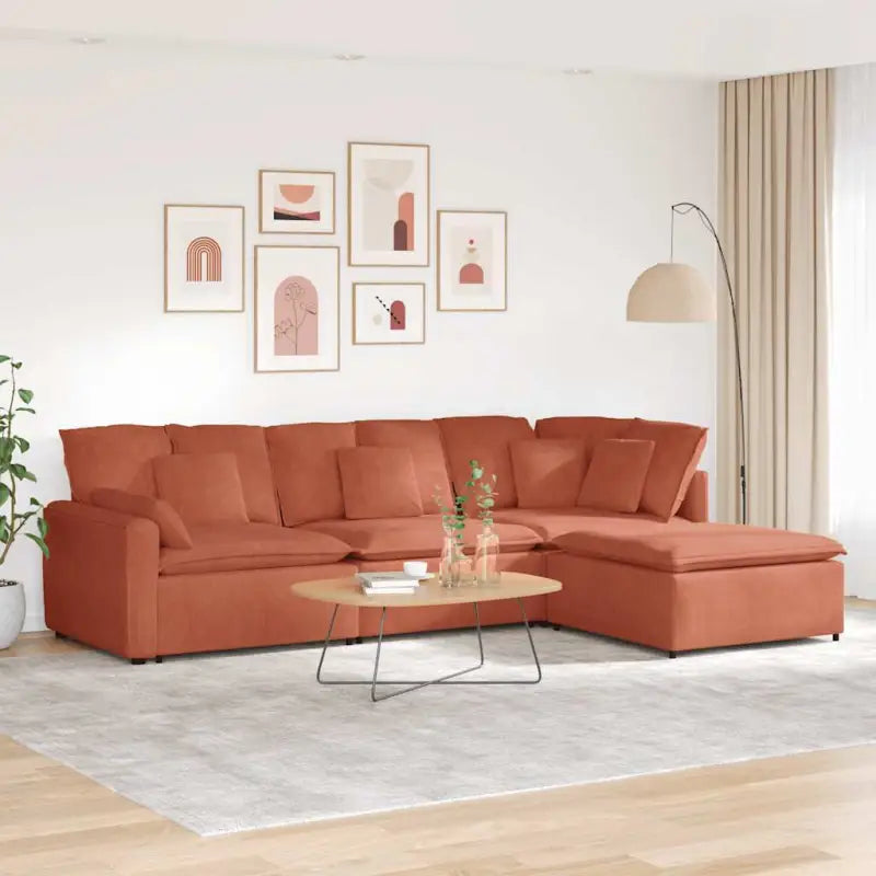 Modulaire bank met elegante vormgeving en perfecte afmetingen zitting - Rood - Bankelementen