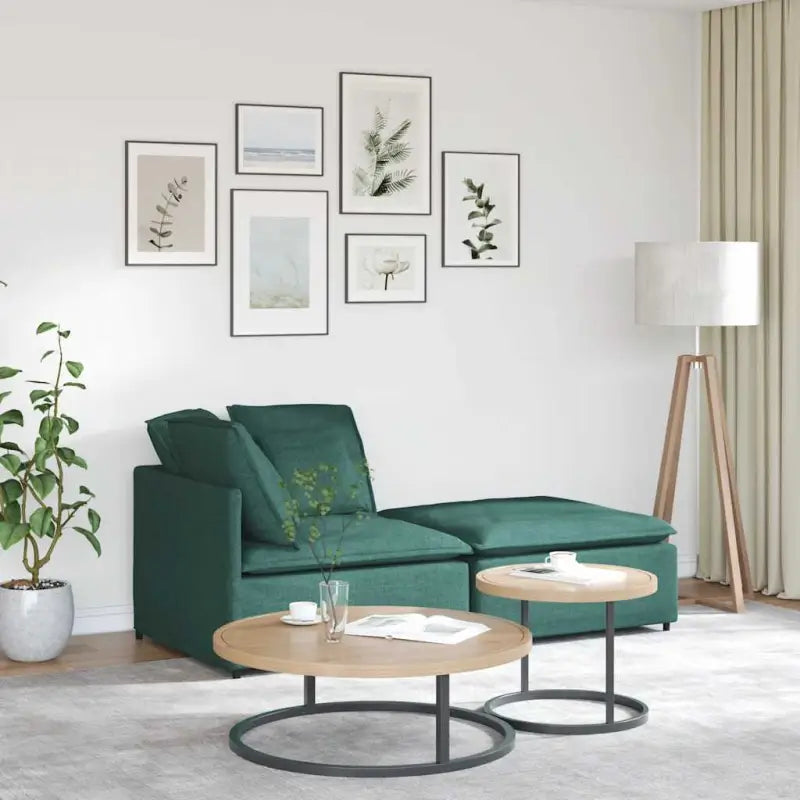 Modulaire bank voor dagelijks gebruik met totale afmetingen en elegant design - Donkergroen - Bankelementen