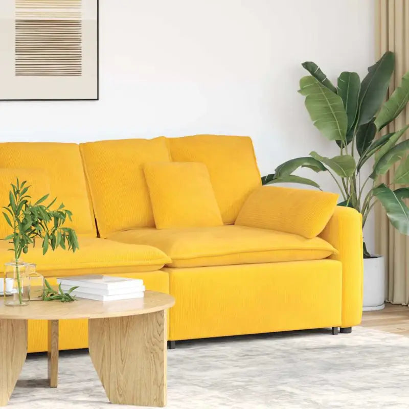 Modulaire bankelementen voor dagelijks gebruik en elegante zithoeken - Lichtgeel / end sofa - Bankelementen