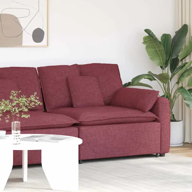 Modulaire hoekmodule voor bankgebruik en stijlvolle zithoeken - Wijnrood / end sofa - Bankelementen