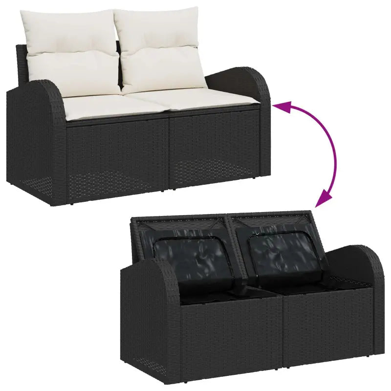 Modulaire tuin sofa set met poly riet voor stijlvolle buitenruimtes - Loungebanken