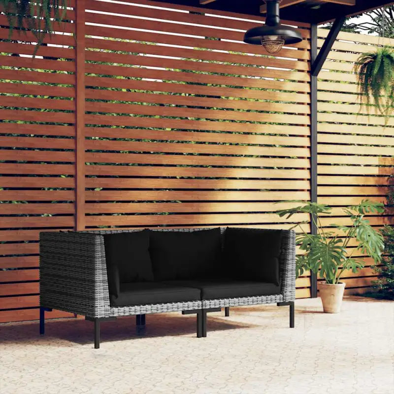 Modulaire tuinbank van halfrond poly rattan voor trendy buitenruimte - Modulaire tuinbanken