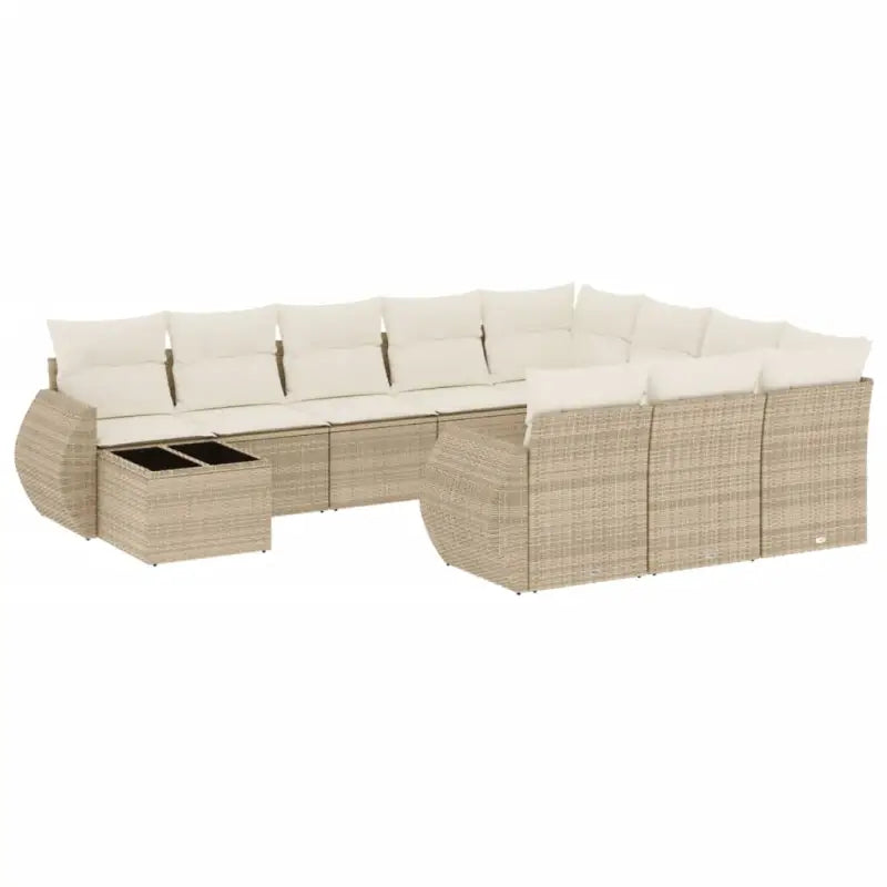 Modulaire tuinbanken van beige materiaal en gepoedercoat staal - Modulaire tuinbanken