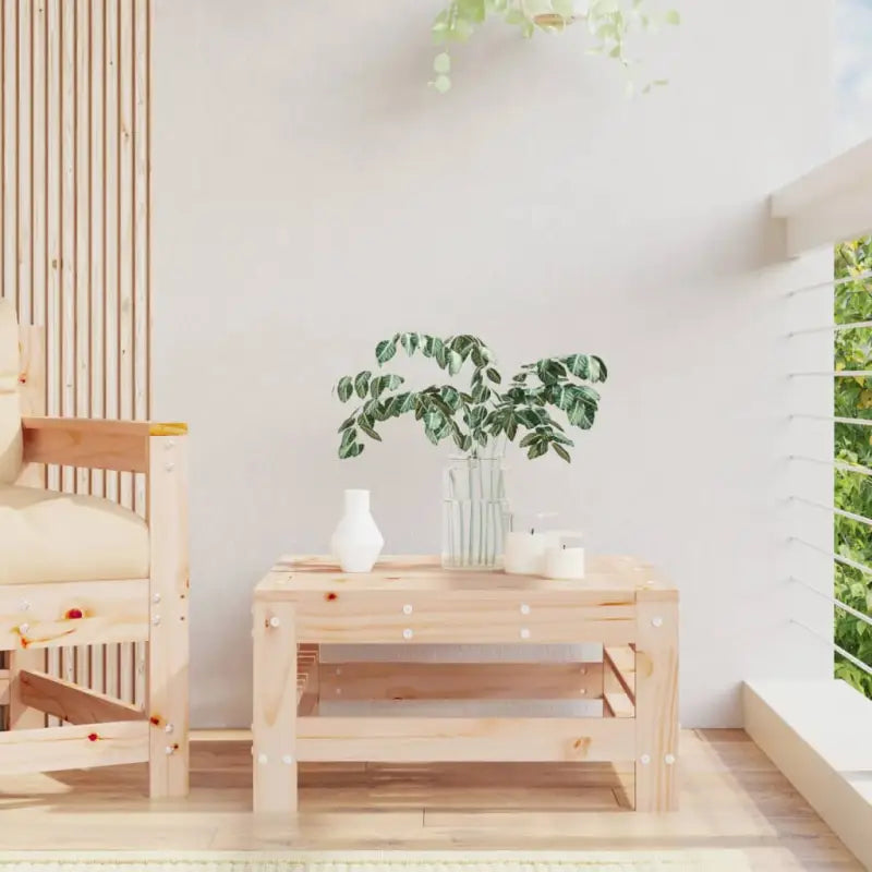 Modulaire tuinbanken van massief douglashout voor gezellige buitenkamers - Natuurlijk grenenhout / 1 / Voetensteun