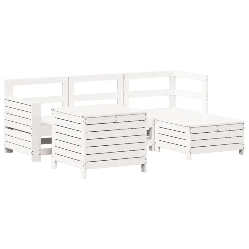 Modulaire tuinset van massief grenenhout met gelat ontwerp - Tuinsets