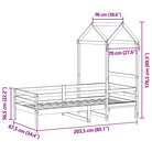Multi-inzetbare slaapbank van massief grenenhout met open zijdeur - Bedden & bedframes