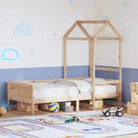 Multifunctioneel slaapbank van massief grenenhout in wit materiaal - Naturel / 80 x 200 cm - Bedden & bedframes