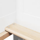 Multifunctioneel slaapbank van massief grenenhout in wit materiaal - Bedden & bedframes