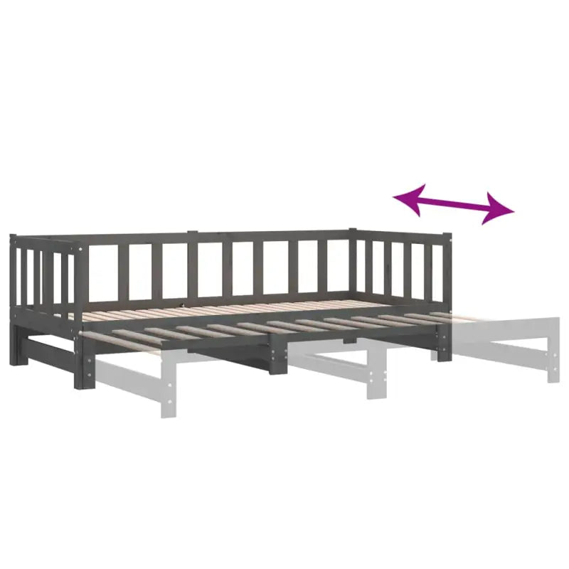 Multifunctioneel slaapbank van massief grenenhout met handige totale afmetingen - Bedden & bedframes