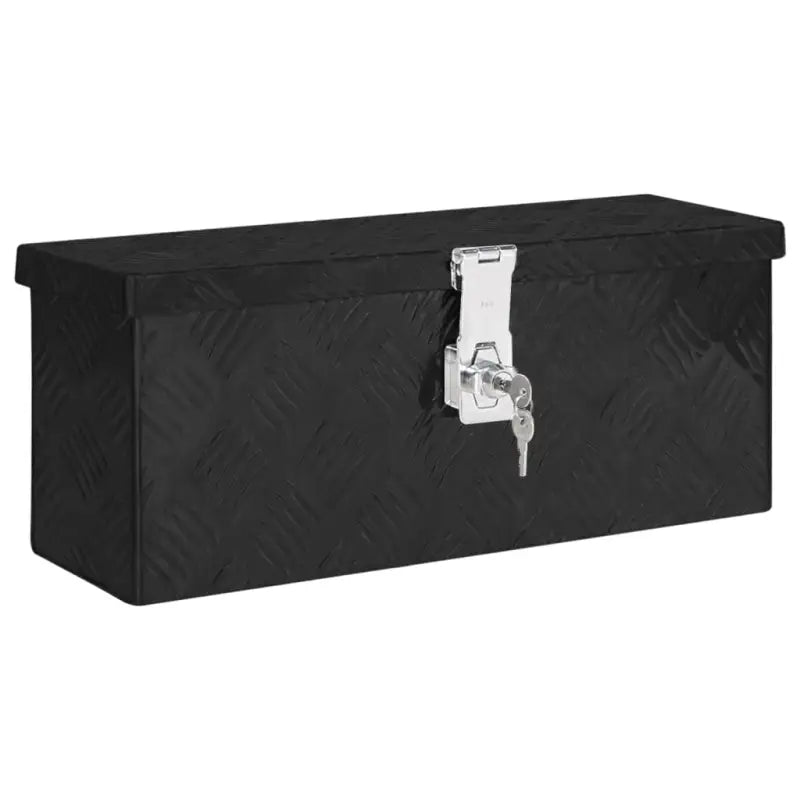 Multifunctionele Aluminium Opbergbox met praktische handgreep voor opslag - Zwart / 50 x 15 x 20.5 cm / 1