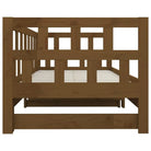 Multifunctionele houten slaapbank van massief grenenhout met afmetingen - Bedden & bedframes