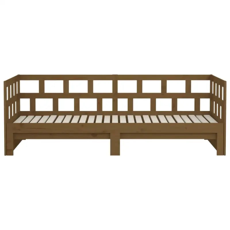 Multifunctionele houten slaapbank van massief grenenhout met afmetingen - Bedden & bedframes