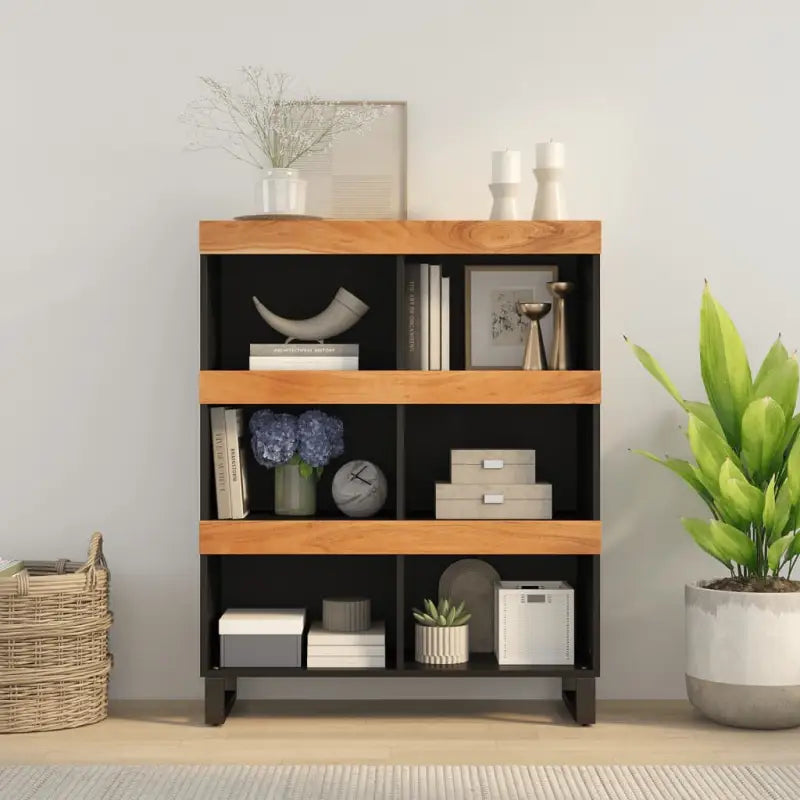 Nachtkastje met massief acaciahout en ijzeren poten voor een industriële uitstraling - Nachtkastjes