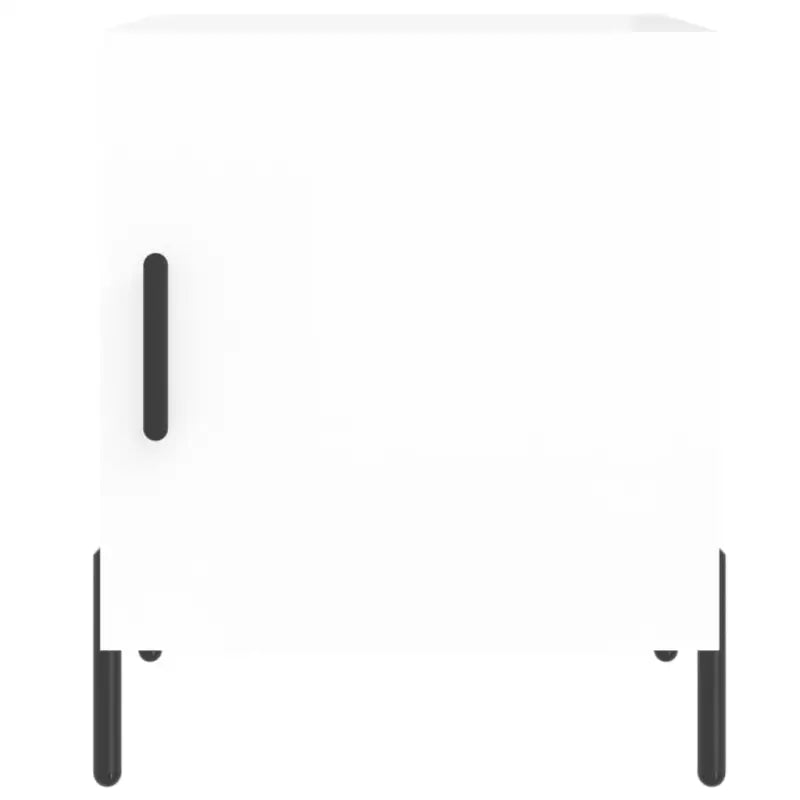 Nachtkastje van bewerkt hout in hoogglans wit voor moderne interieurs - Nachtkastjes