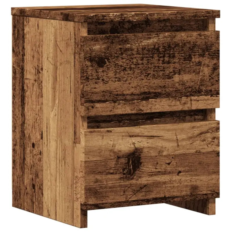 Nachtkastje van bewerkt hout met levering bevat voor klassieke charme - Oud hout / 1 - Nachtkastjes