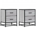 Nachtkastjes in Grijs Sonoma Eiken met Stevig Tafelblad voor Tijdloze Interieurstijl - Nachtkastjes