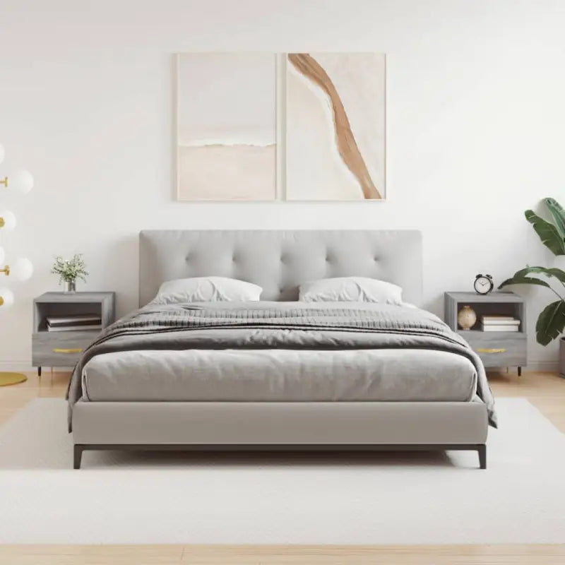 Nachtkastjes in Grijs Sonoma Eiken voor een moderne interieurlook - Nachtkastjes