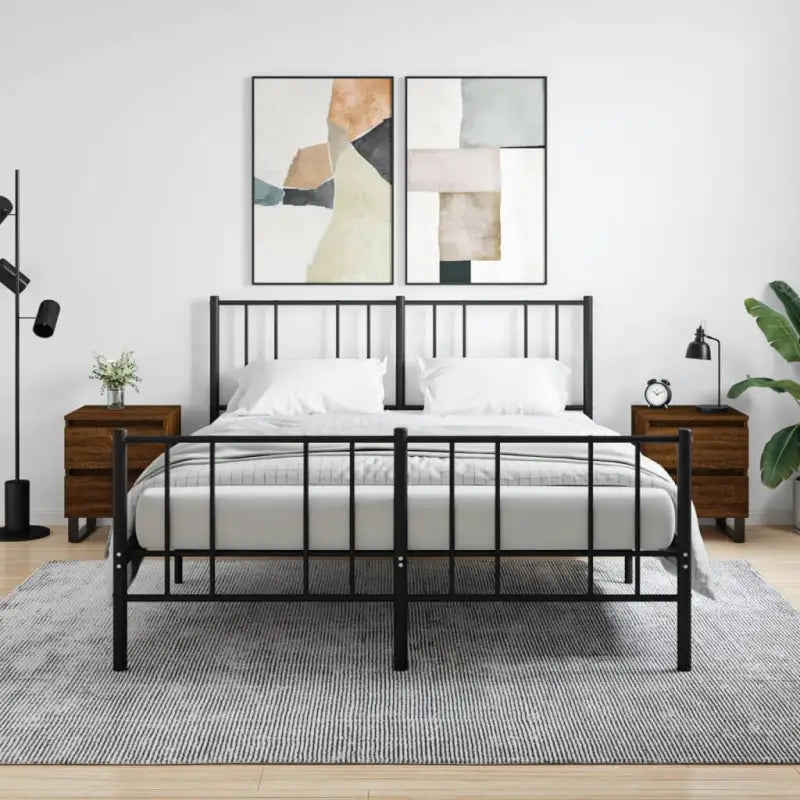 Nachtkastjes van bewerkt hout met elegant en tijdloos ontwerp - bruin eikenkleur / 2 - Nachtkastjes