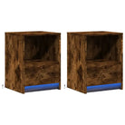 Nachtkastjes van bewerkt hout met tijdloze charme voor woonkamer of slaapkamer - Nachtkastjes