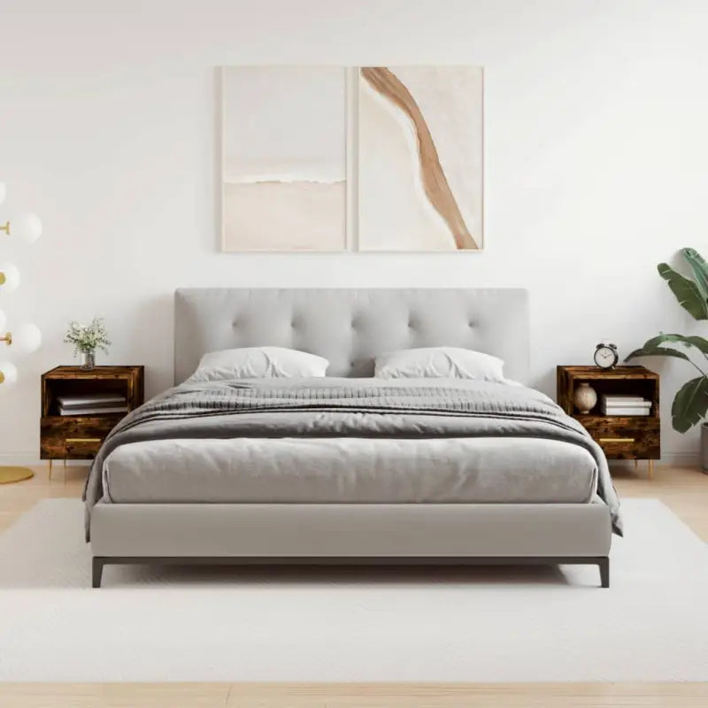 Nachtkastjes van bewerkt hout voor moderne en duurzame inrichting - Gerookt eiken / 2 - Nachtkastjes