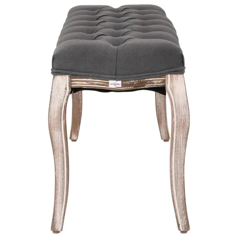 Opberg- en halbankje met massief houten frame en antieke charme - Donkergrijs - Opberg- & halbankjes