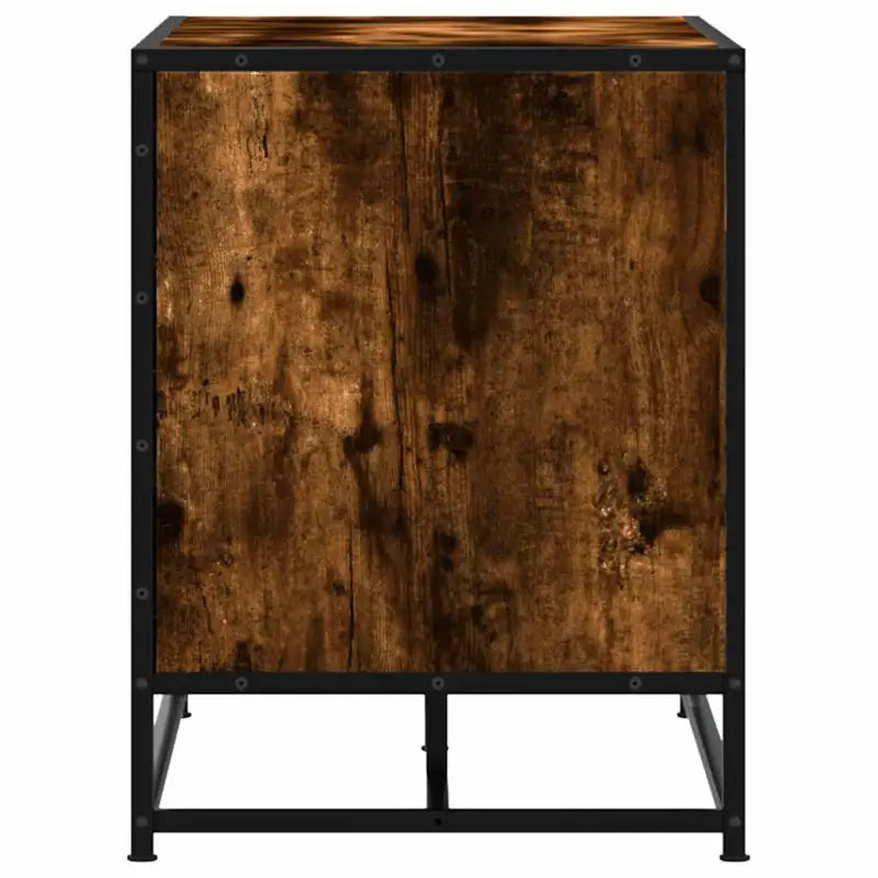 Opberg- en halbankje van gerookt eiken bewerkt hout - Opberg- & halbankjes