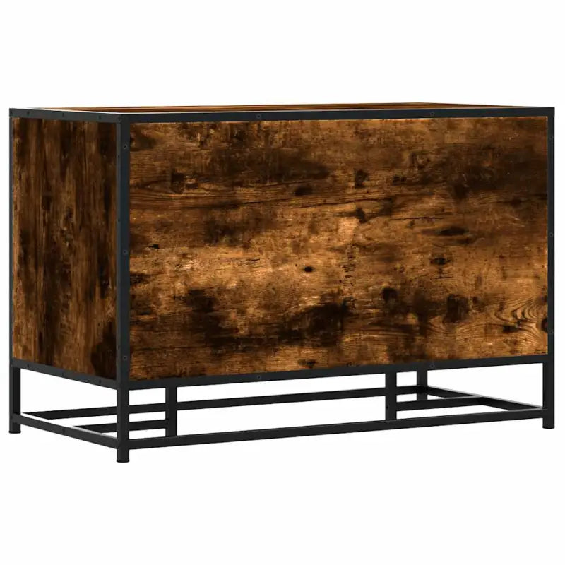 Opberg- en halbankje van gerookt eiken bewerkt hout - Opberg- & halbankjes