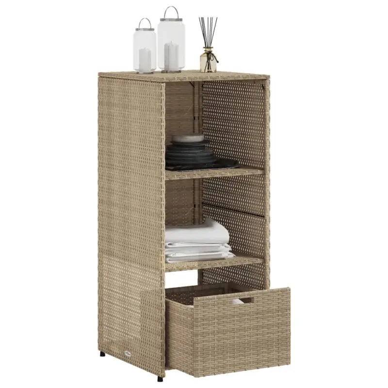 Opbergbox voor buiten in poly rattan voor tuinmeubels en accessoires - Opbergboxen voor buiten