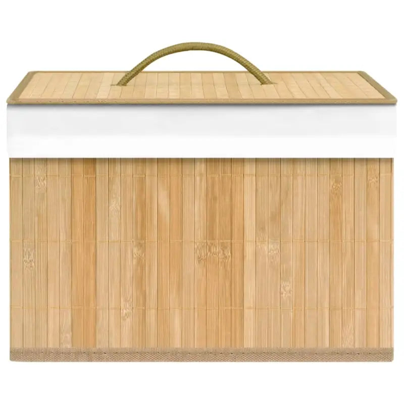 Opbergdozen van bamboe en geweven stof voor organisatie - Lichthout / 4 - Opbergdozen