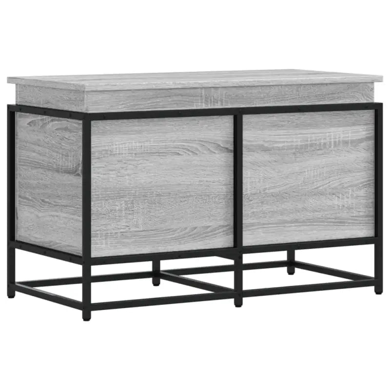 Opbergdozen van bewerkt hout in grijs Sonoma voor stijlvolle opbergruimte - Opbergdozen