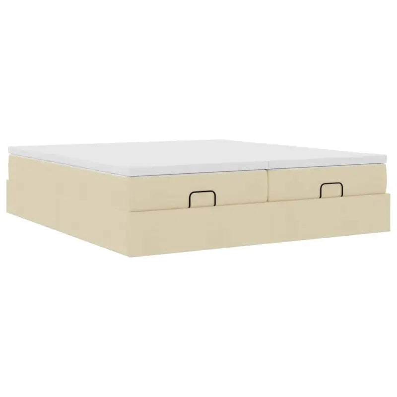 Ottomaan bed met ruime opbergruimte en crème materiaal vulling - Bedden & bedframes