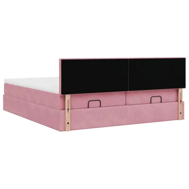Ottomaanse bed met ruime opbergruimte en roze materiaal vulling - Bedden & bedframes