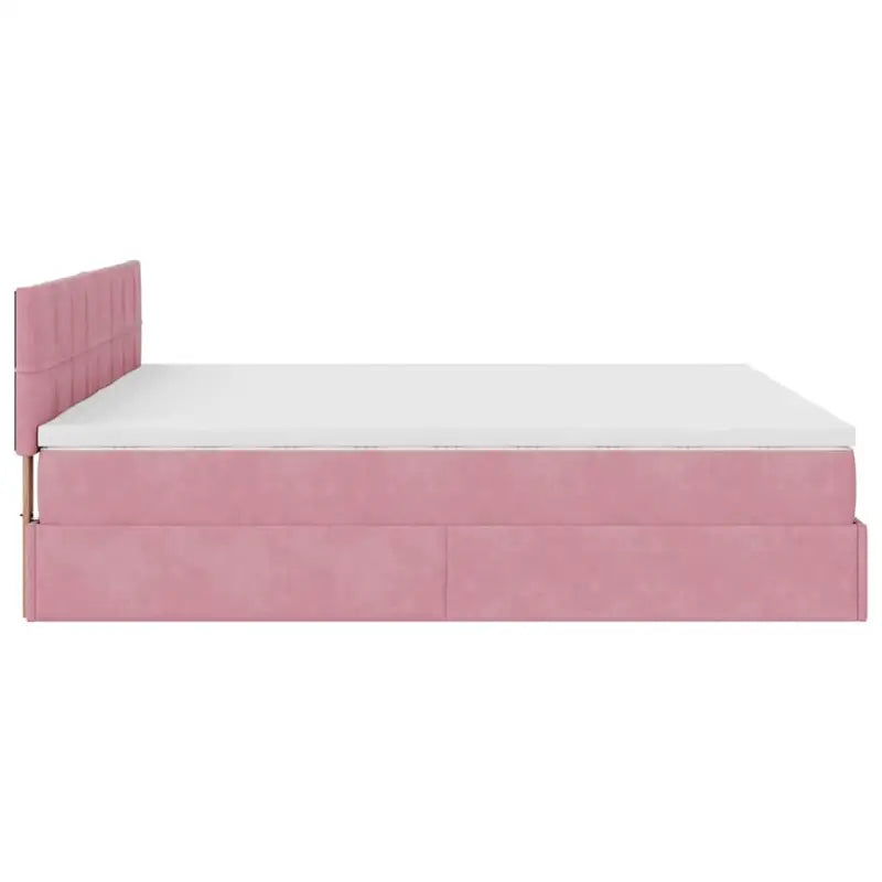 Ottomaanse bed met ruime opbergruimte en roze materiaal vulling - Bedden & bedframes