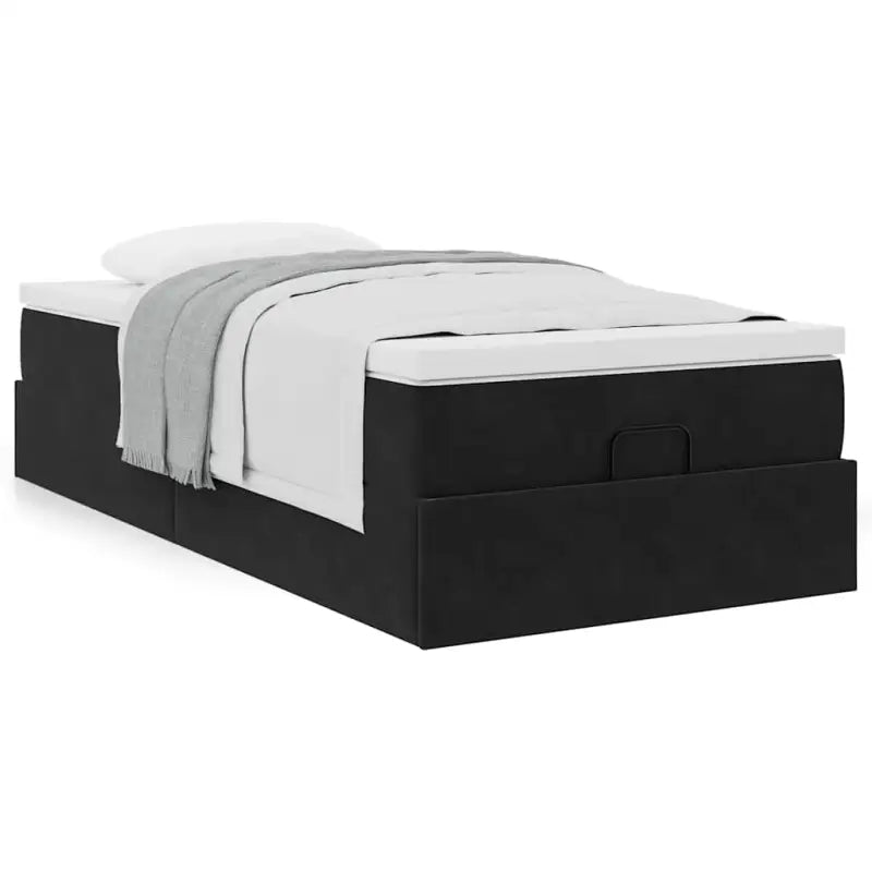 Ottomaanse bed met ruime opbergruimte in zwart materiaal - Bedden & bedframes