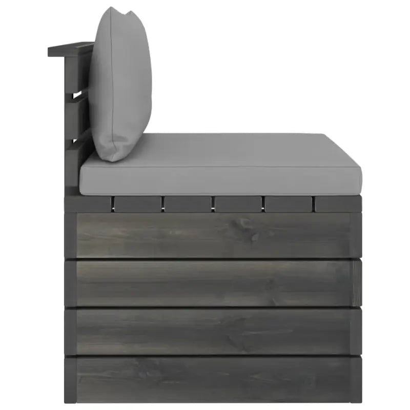 Pallet tuinset van massief grenenhout met comfortabele kussens - Tuinsets