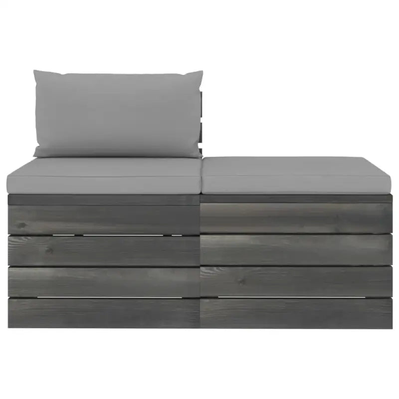 Pallet tuinset van massief grenenhout met comfortabele kussens - Tuinsets