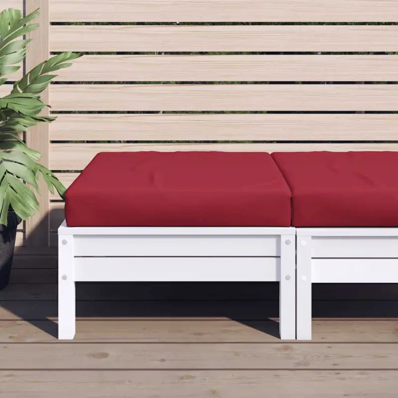 Palletkussen van oxford stof voor een frisse uitstraling in je buitenruimte - Wijnrood / 1 / Voetensteun - Stoelkussens