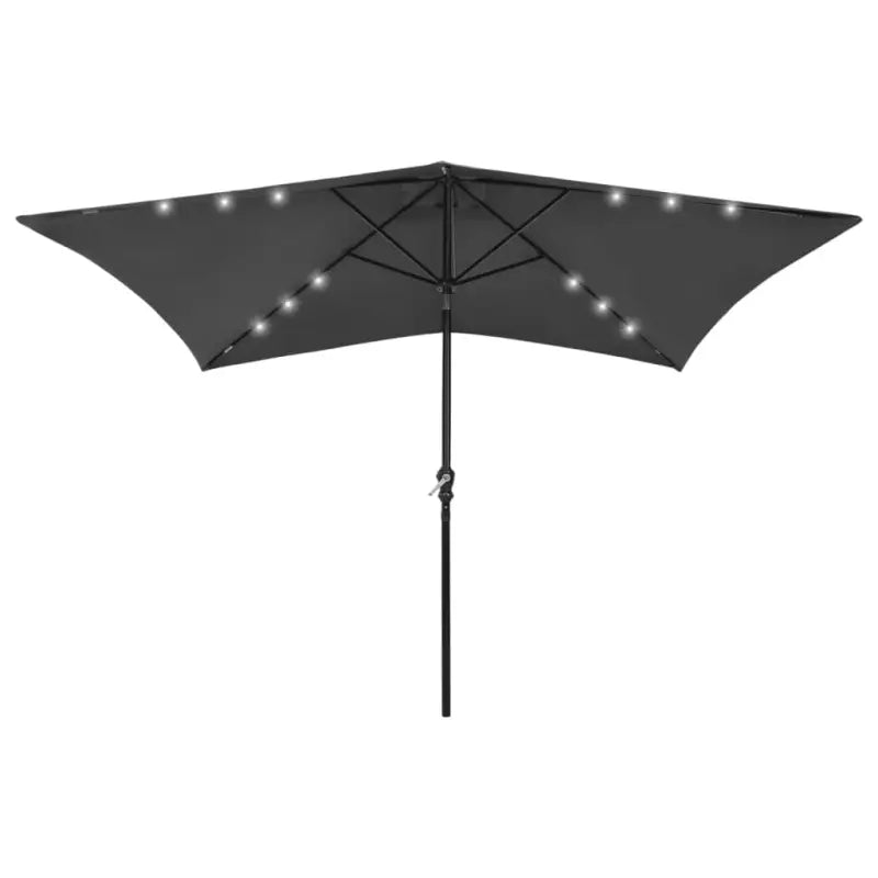 Parasol met stalen paal voor bescherming tegen zon en vochtigheid - Antraciet / 1 - Parasols en zonneschermen