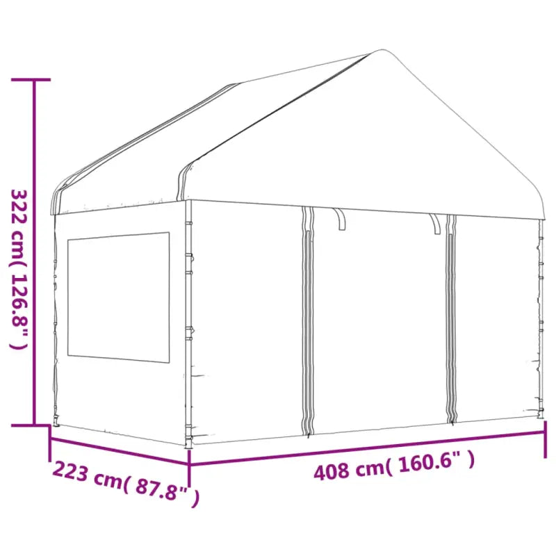 Partytent met Dak en Zijwanden voor uitstekende bescherming tegen de zon - Partytenten & prieëlen